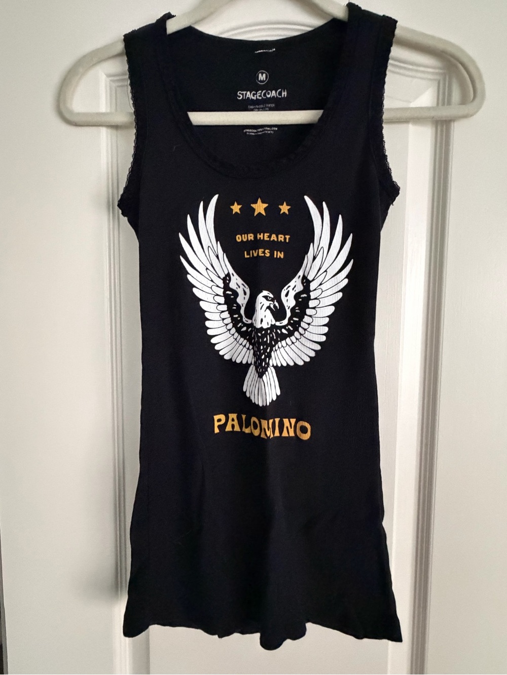 NWOT Stagecoach Festival Black Graphic Tank Top
